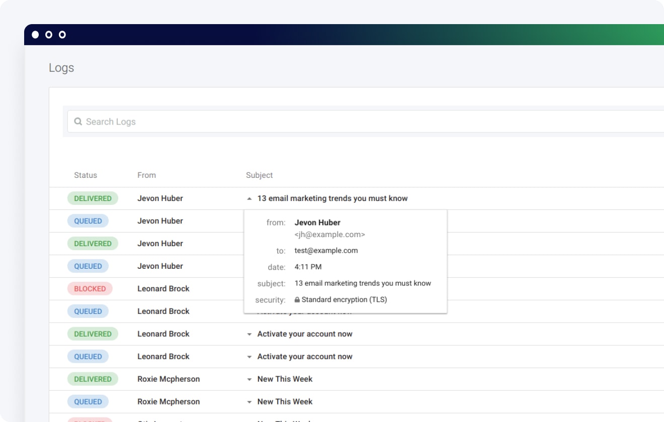 Logs Dashboard